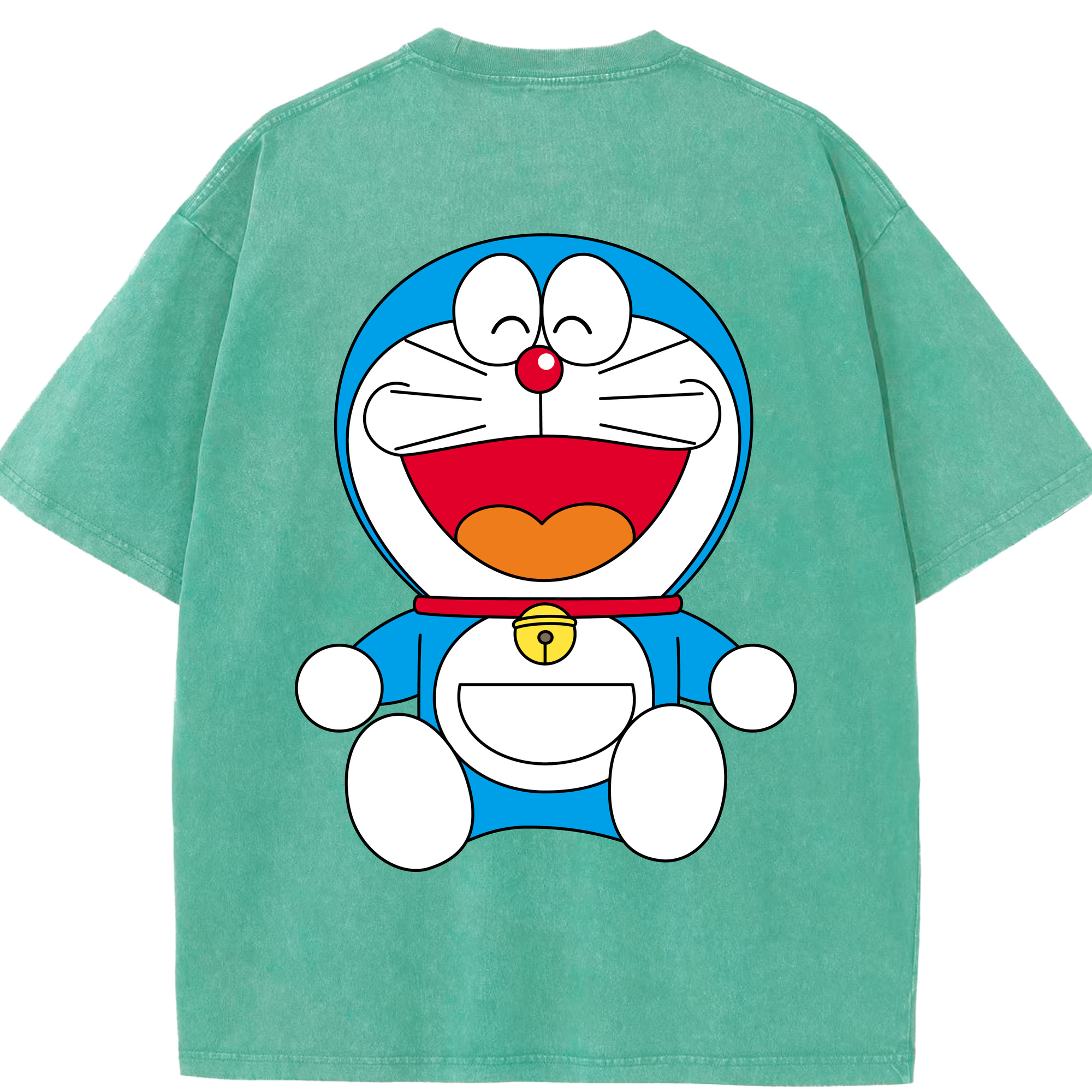 （画像用） ドラえもん Doraemon 綿100% ヴィンテージ風 半袖Tシャツ（背面プリント）